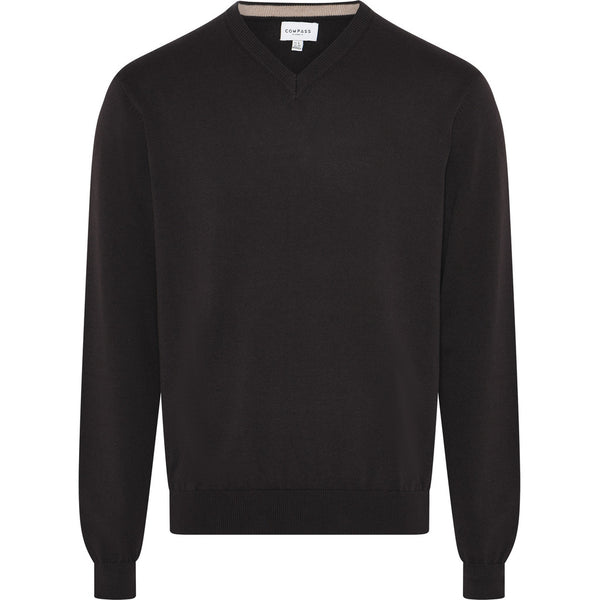 Compass Classic Knit V-Neck Dolux Knit 600 Brown