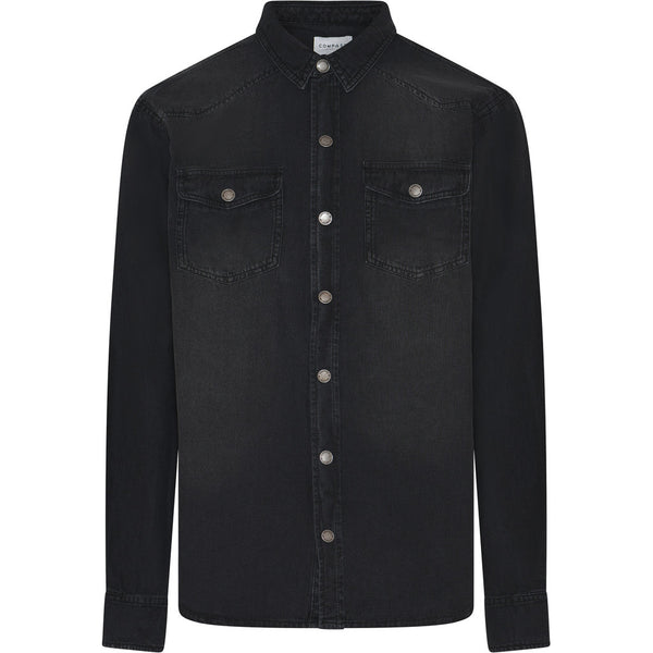 Compass Classic Shirt LS Ponte Shirt LS 830 Black stone wash
