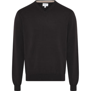 Compass Classic Knit V-Neck Dolux Knit 600 Brown